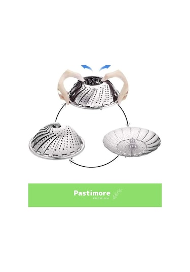 Özel Üretim Yüksek Kaliteli Ayarlanabilir Katlanabilir Paslanmaz Çelik Buharda Pişirme Sepeti