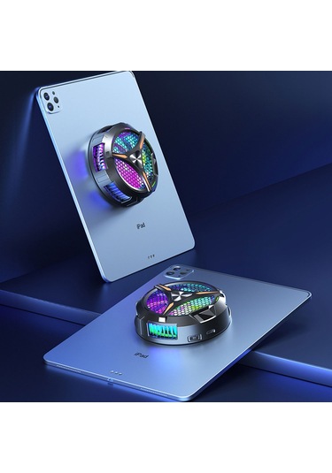 Tenfowee X42 Manyetik Soğutucu - Geniş Alanlı Hızlı Soğutma, Led Sıcaklık Göstergeli Tablet Soğutma Sistemi Siyah