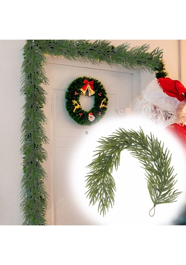 Ruicoo Noel Dekorasyonu Pe Yaprakları 150 Cm, Dışarıda/içerde Kullanıma Uygun, Saçma Saçma Görünüm, Kaliteli Ve Dayanıklı Yeşil Zemin Örgüsü