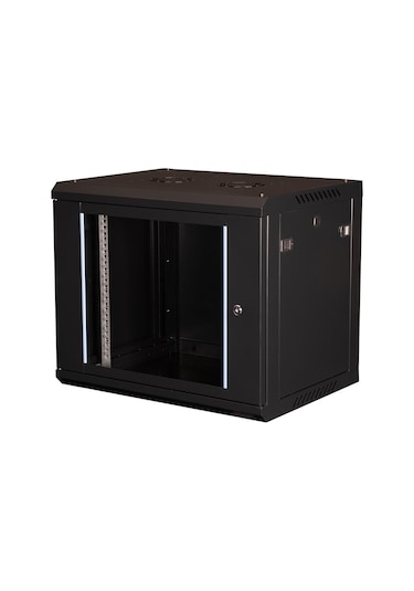 Lande - 9u 19" Duvar Tipi Rack Kabinet Genişlik: 600 Mm Derinlik: 450 Mm Siyah