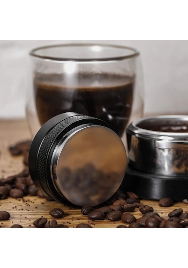 Honeybeeshop 58 Mm Ayarlanabilir Basınçlı Çift Başlı Espresso Tamper 51 53 58mm Alüminyum Alaşımlı Kahve Değirmeni Ev Restoran Kullanımı Ahşap