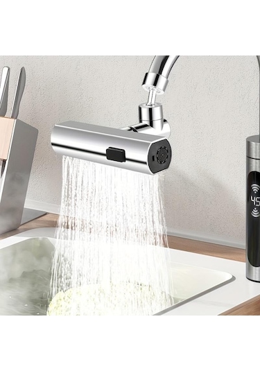 Çok Yönlü Üç Hızlı Musluk Gümüş