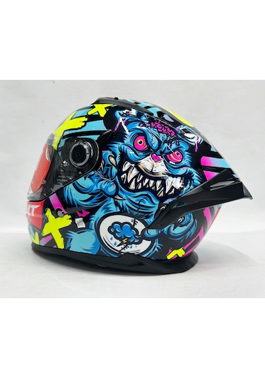 Şefaf Vizörlü + Mt Braker Sv Crazy Teddy B7 Kapalı Kask