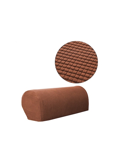 Açık Kahve Çıkarılabilir Kol Streç Kanepe Kanepe Sandalye Koruyucu Koltuk Örtüsü Kol Dayama Kanepe Örtüsü Katı Kanepe Örtüsü