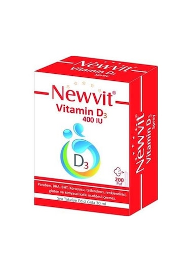 Newvit Vitamin D3 400 Iu Sprey 30 Ml
