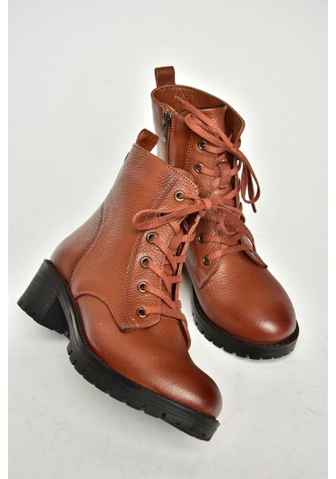 Fox Shoes R555054103 Taba Hakiki Deri Alçak Topuklu Kadın Bot Taba-hakiki Deri Taba