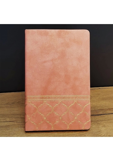 Desenli Deri Defter Somon 01