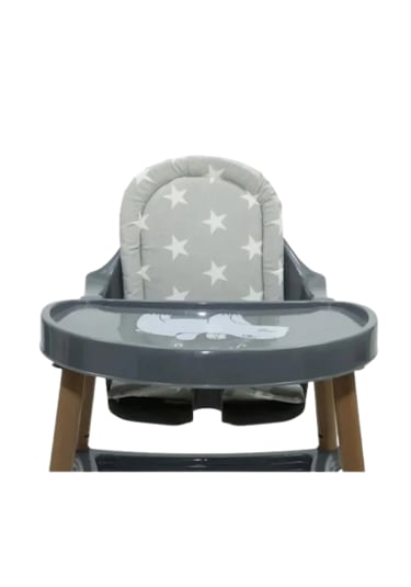 Premium Rahat Taşınabilir %100 Pamuk Füme Lüx Mama Sandalyesi Minderi