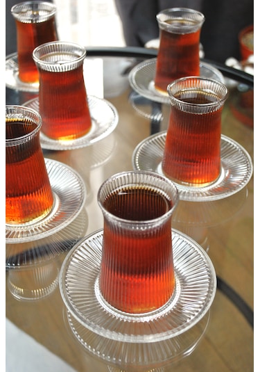 Milano Çay Bardağı Çay Takımı Seti 12 Parça 6 Kişilik Çay Seti Çe Şeffaf