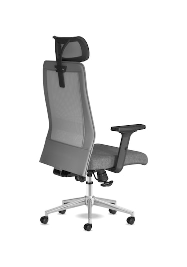 Kolto Başlıklı Gri Çalışma Koltuğu