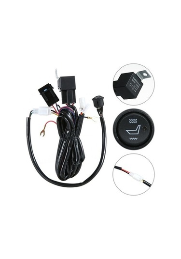 Ulzyvf Yastık Ve Suofeng Sıcaklık Pazly Motosiklet Modlu, Koltuk Karbon Isıtıcı İk İçin Fiber Araçlar 2 12v - Wi