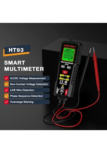 Habotest Ht93 Gerilim Test Cihazı Dijital Multimetre