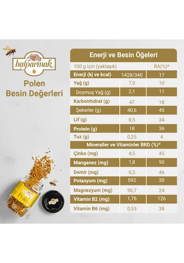 Balparmak Doğal Arı Poleni 100 G