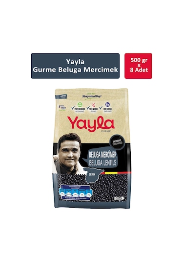 Yayla Gurme Beluga Mercimek 8 x 500 G