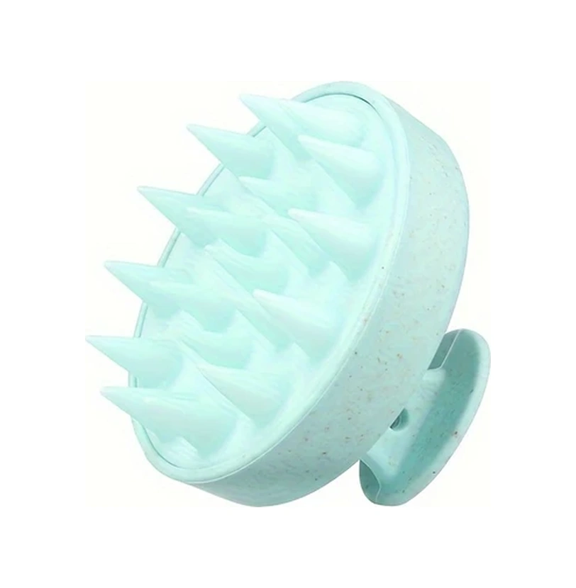 Gateesat Donuk Yeşil 1 Adet Silikon Kafa Derisi Masajı Ve Şampuan Fırçası Saç Bakımı