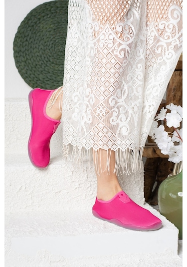 Unisex Deniz Sandaleti Kaymaz Taban Çok Amaçlı Şık Plaj Yüzme Deniz Havuz Rafting Patiği 150 Fuşya