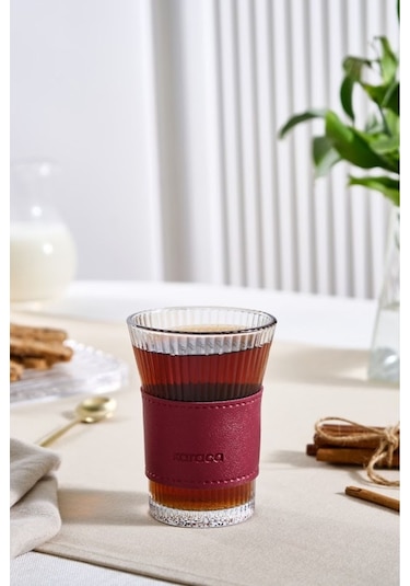 Karaca  Leather Cool Touch Latte Bardağı 210 Ml Kırmızı