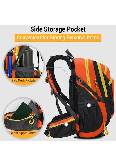 Ranyeek Hafif Ve Konforlu 40l Outdoor Sırt Çantası - Yürüyüş Ve Kamp İçin Asker Yeşili Yeşil