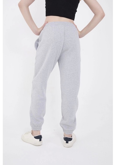 Reka Moda Lastikli Üç İplik Baskılı Eşofman Pantolon - Gri Gri