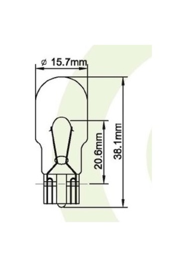 Skauto 12V T15 18W Turuncu Dipsiz Ampul (WY16W) Sinyal Ampulü 10'Lu