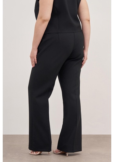 Düz Kesim Klasik Pantolon-1773-siyah Siyah