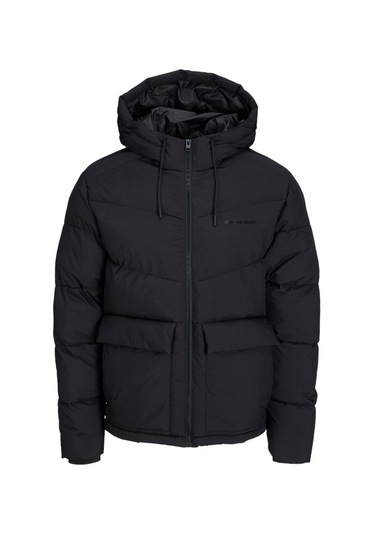 Feminist Siyah Logo Baskili Kapüsonlu Puffer Mont 77724k12238849.01 Siyah