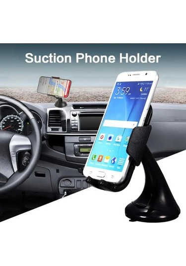 Joyhub Araç Ön Camı / Kontrol Paneli Vantuz Tabanı Cep Telefonu Tutucu Braketi Siyah Yok Havalandırma Fb90w9