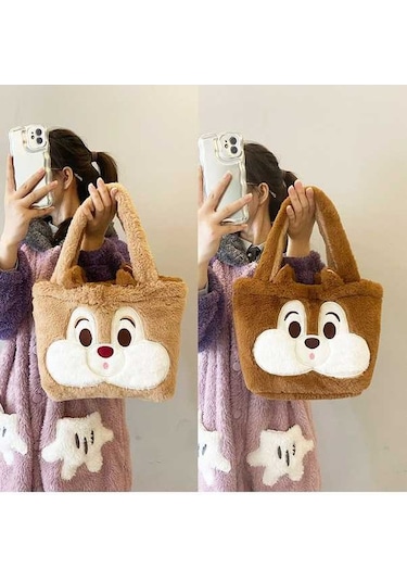 Didadodo Kadın Büyük Kapasiteli Çift Taraflı El Çantası-kahverengi, Kadın Küçük Kapasiteli Çift Taraflı El Çantası-kahverengi Kahverengi