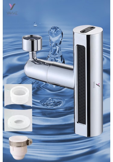 Yayke 4 Modlu Şelale Basınçlı Su Tasarruflu Fiskiye Musluk Ucu