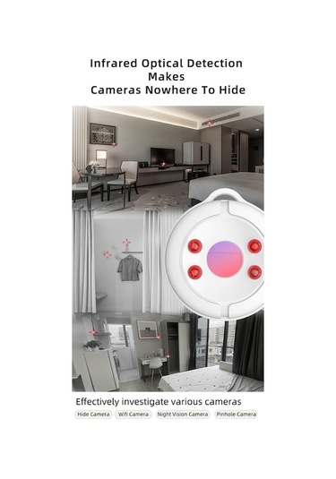 Createtech 5pcs Kamera Dedektörü Kızılötesi Gözetleme Önleyici Kablosuz, Güvenli Korumalı