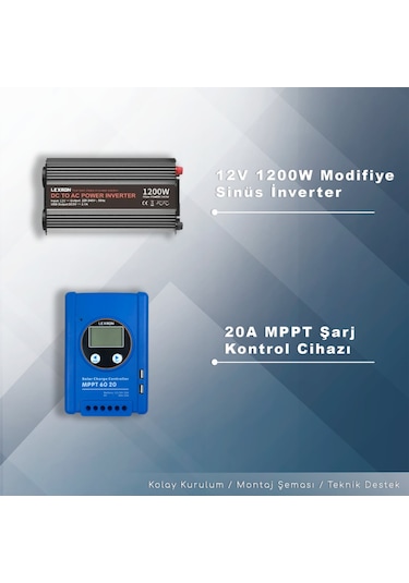 Matech 1 kW Solar Paket Sistem (1000W/Gün)
