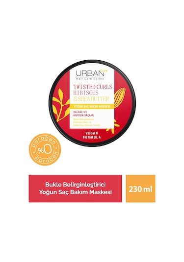 Urban Care Hibiscus & Shea Butter Kıvırcık ve Dalgalı Saçlara Özel Yoğun Saç Bakım Maskesi 230 ML