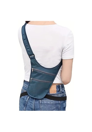 Willowhaven Mavi Dayanıklı Bel Çantası: Ayarlanabilir Kayışlı Spor Seyahat Bagaj Mavi