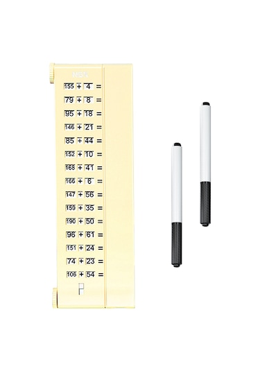 Geeksen Çocuklar İçin Hesaplama Sorusu Oluşturucu Tahta - 1-200 Arithmetic Karışık 14280 Soru, Sarı, 2 Beyaz Tahta Kalemi + Silici Kumaş + Saklama Çantası Çok Renkli