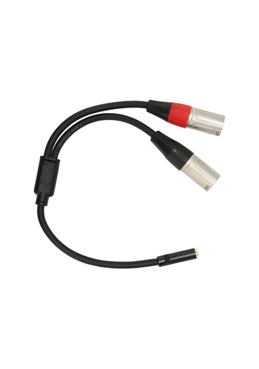 Youtek 3.5mm Dişi.stereo'dan Çift Xlr Erkek.3pin'e Dönüştürücü Kablo - Ses Kalitesi Ve Dayanıklılık - 0.3m Uzunluk