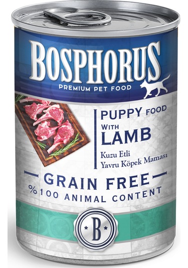 Bosphorus Kuzu Etli Yavru Köpek Konserve Maması 48 X 415 Gr Parça Etli