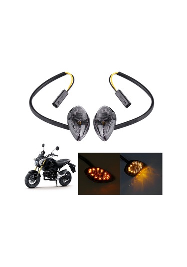 Springsun Honda Grom 2014-2016 İçin 12 Amber Led'li Motor Sinyal Lambaları - Hızlı Tepki, Enerji Tasarrufu, Ön/arka Uyumlu, Kolay Kurulum 2 Adet