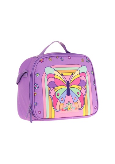 Kaukko Kids Kız Çocuk Isı Yalıtımlı Okul/piknik Beslenme Çantası Kelebek L7248 Mor