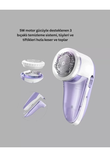 Tüy Ve Tiftik Temizleyici 3 Bıçaklı, 200ml Kapasiteli