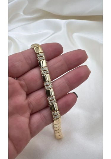 Bb Xuping Taşlı Modern Bileklik Altın