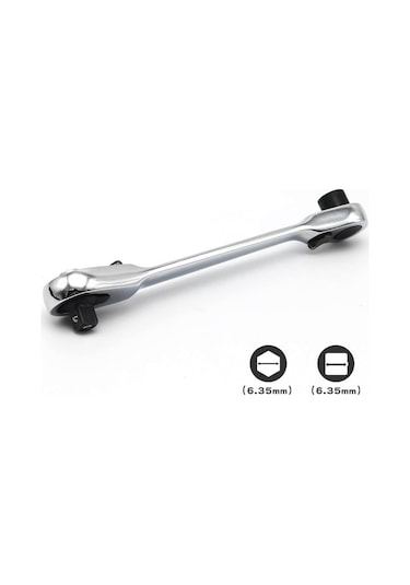 Çift Hızlı Soket Cırcır Anahtarı Rod Tornavida 14 Inch