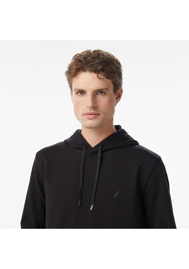 Nautica Erkek Siyah Classic Fit Kapüşonlu Sweatshirt Düz K57226t Siyah