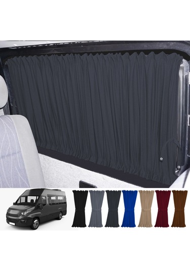 Pandami Iveco Daily 6/7 Nesil Uzun Şase 2014-2023 Uyumlu Füme Raylı Oto Perde Takımı