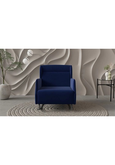 Nepal Sallanır Berjer Tv Koltuğu Dinlenme Koltuğu - Lacivert Lacivert