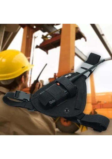 Jeemson Siyah Telsiz Cephaneli Göğüs Cüzdanı - Güvenlik, İnşaat Ve Etkinliklerde El Serbestliği Sağlar - Dayanıklı Ve Uygun Tasarım