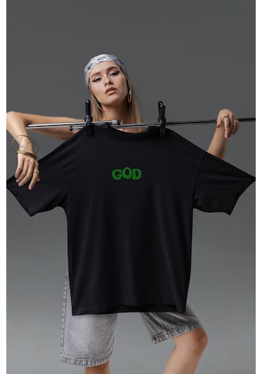 Dijital Baskılı Unisex Tshirt, Günlük Kullanıma Uygun Pamuklu Regular Tshirt Siyah