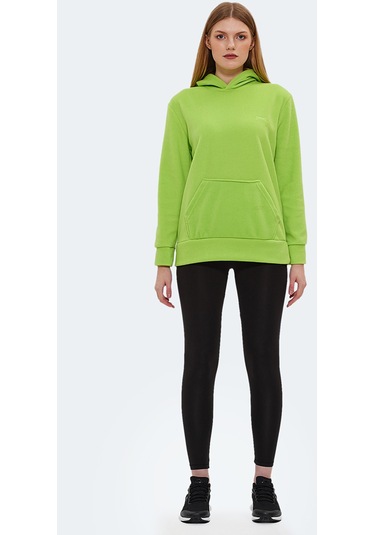Slazenger SASSA IN Kadın Kapüşonlu Cepli Nane Polar
