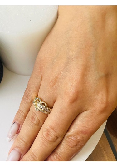 Baget Kalp Model Çelik Yüzük Altın