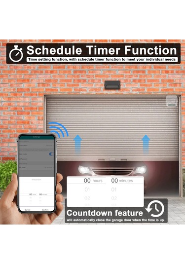 Symbee Tuya Uyumlu Akıllı Garaj Kapısı Kontrol Cihazı - Google Home Ve Alexa Destekli, Zamanlayıcı Ve Uzaktan Kumanda Özellikli