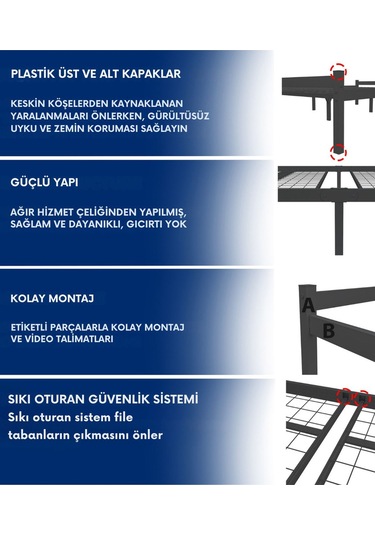 Aksviva Felix Çift Kişilik Ferforje Metal Karyola